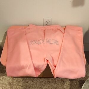 Light pink Thick sweatpants and sweatshirt set